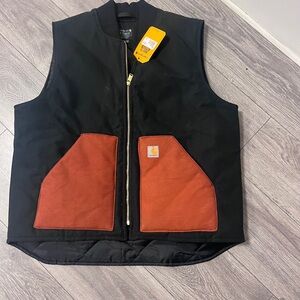 Carhartt Men's Black and Brown Vest